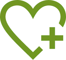ハートと十字のアイコン